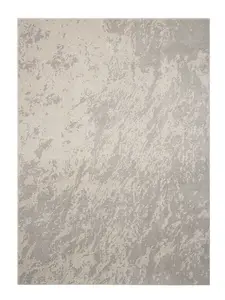 Ivory/Grey Abstract Luxurious Modern Easy to Clean Rug For Bedroom & Living Room-66 X 229cm (Runner)