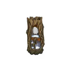 Aqua Creations Tamworth Tree Trunk Solar Water Feature with Protective Cover