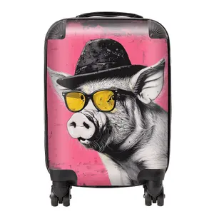 Pig In A Hat And Glasses Suitcase - Mini Cabin