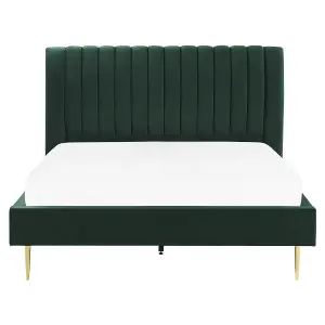 Velvet EU Super King Size Bed Green MARVILLE