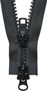 TWO-WAY O/E ZIP 76CM - Vislon Heavy Two-Way Open End Zip: 76cm: Black - YKK