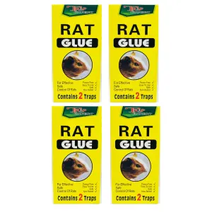 4 x Markup Sticky Rat Pad Poison Free Pack of 2 - Total 8 Traps