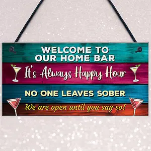 Red Ocean Colourful Bar Sign For Home Bar Garden Signs And Plaques Funny Bar Sign Shed Summerhouse Man Cave Sign Gift For Him Her