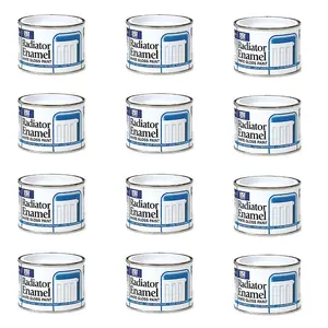 151 Radiator Enamel White Gloss Paint - 180ml (Pack of 12)