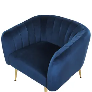 Armchair LACONIA Velvet Dark Blue