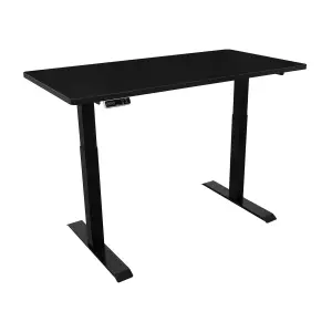 Dellonda Black Electric Adjustable Standing Desk, 1400 x 700mm Dual Motor 100kg