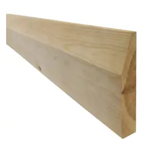 PACK OF 15 (Total 15 Units) - 25mm x 125mm (21mm x 118mm Finish) Chamfered Softwood Skirting Board Board - 2.1m Length