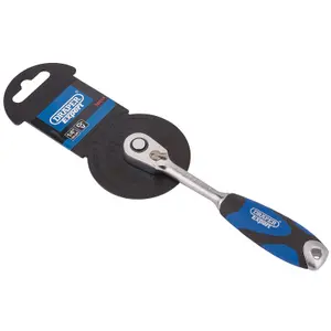 Draper 60 Tooth Micro Head Reversible Soft Grip Ratchet, 1/4" Sq. Dr. 26514