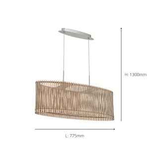 EGLO Sendero Maple Wood Pendant Light