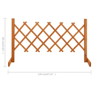 Berkfield Garden Trellis Fence Orange 120x60 cm Solid Firwood