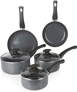 Tower Cerastone 5-Piece Non-Stick Pan Set - Charcoal Grey | Robert Dyas