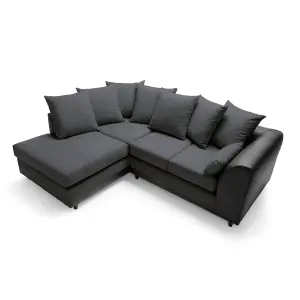 Dylan Corner Sofa Left Facing in Black