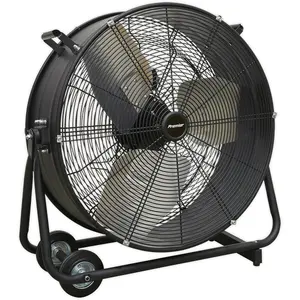 24" PREMIUM High Velocity Drum Fan - 2 Speed Settings - Wheeled Tilting Stand