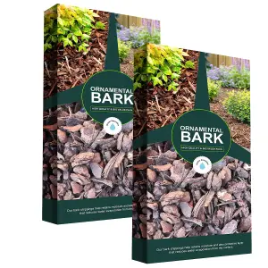 1 Bag (60 Litre) Ornamental Bark Decorative & Landscape Garden Wood Chippings For Landscaping & Paths