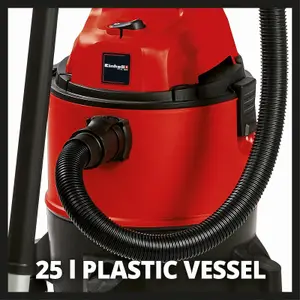 Einhell Wet And Dry Vacuum Cleaner 25L Capacity 1400W With Blowing TE-VC 1825 Corded Electric Red