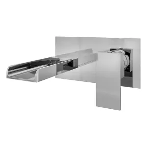 Aquarius Angle Waterfall Wall Mounted Chrome Bath Filler Tap AQ791047