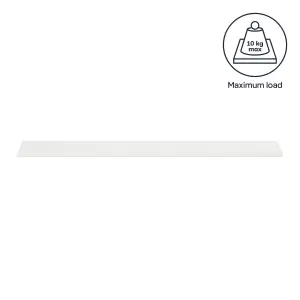 GoodHome Rigga White Rectangular Floating shelf (L)118cm x (D)19cm