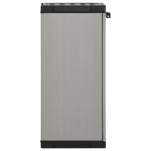 Berkfield Garden Storage Cabinet with 1 Shelf Grey and Black 35x40x85 cm