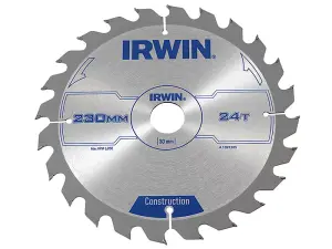 IRWIN Construction Circular Saw Blade 230 x 30mm x 24T ATB