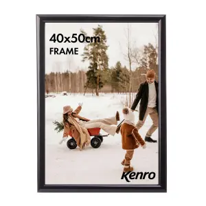 Kenro Frisco Series Black Photo Frame 20x16 Inch / 40x50cm Wall Hanging with Glass Front - FR4050B