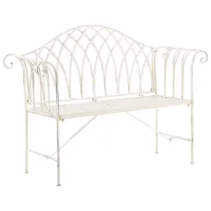 Garden Bench MILAZZO Metal White