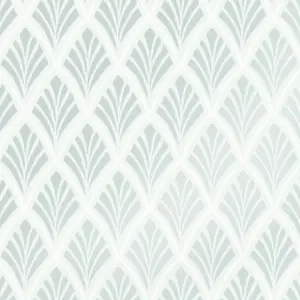 Laura Ashley Florin Duck egg Geometric Smooth Wallpaper Sample