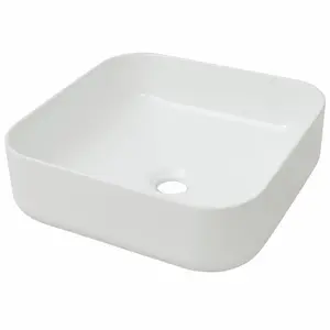 Belfry Bathroom Retta 390mm L x 390mm W White Ceramic Square Sink