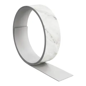 GoodHome Kala Quartz effect White Edging tape, (L)3m (W)42mm