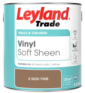 Leyland Trade Vinyl Soft Sheen Walls & Ceilings Emulsion Paint (S 5020-Y50R) - 2.5L