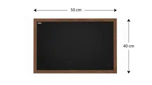 ALLboards Black chalkboard 50x40 cm wooden frame