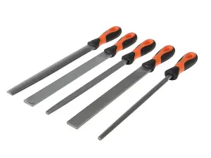 Bahco 1-478-10-1-2 Assorted 5 Piece Engineers File Set 10in 250mm BAH47708