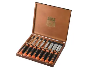 Bahco 434-S8-EUR 434-S8 Bevel Edge Chisel Set, 8 Piece BAH434S8