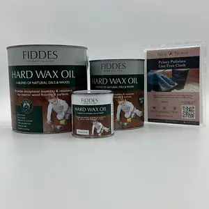 Fiddes Hard Wax Oil, Belgium Grey 250ml + Free Priory Free Cloth