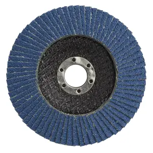 Sealey Flap Disc Zirconium 100mm 16mm Bore 60 Grit Abrasive Flaps FD10060