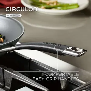 Circulon Momentum Black Round Hard Anodised Aluminium Non-Stick Milk Pan 14cm, 0.9L