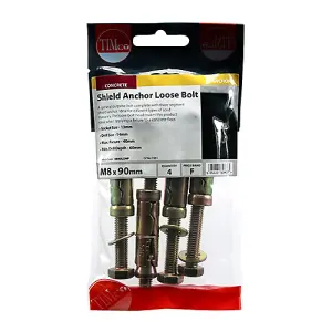 TIMCO Shield Anchors Loose Bolt Gold - M8:40L (M8 x 90)