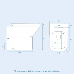 Nes Home Hurdley 1100mm Right Hand Sink White Combination Vanity Unit with BTW Toilet