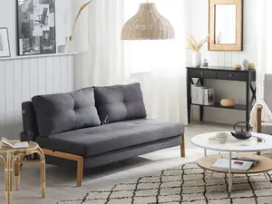 Beliani Retro Sofa Bed EDLAND Dark Grey