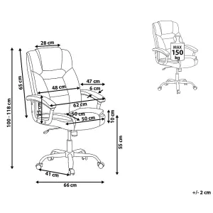 Executive Chair Faux Leather Cream ADVANCE