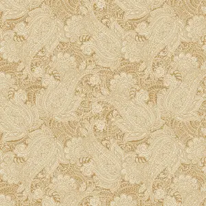 Hoopla Walls Mustard Yellow Paisley Smooth Matt Wallpaper