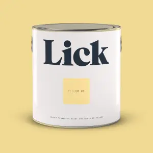 Lick Yellow 08 Matt Emulsion paint, 2.5L