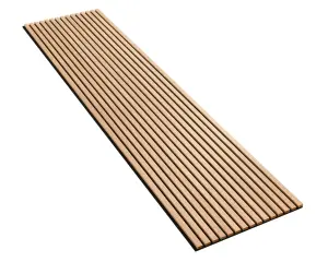 Off the Grain Acoustic Oak Wood Slat Wall Panel - 240cm x 60cm