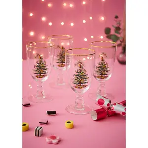 Christmas Tree Goblets (Set of 4)