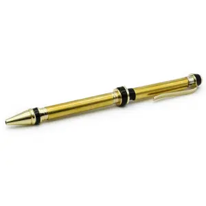 Rotur Cigar Pen Kit Gold with clip and threaded cap - Black Ink