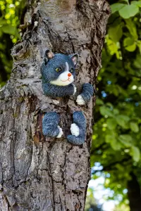 Cat Tree Peeker Garden Ornament