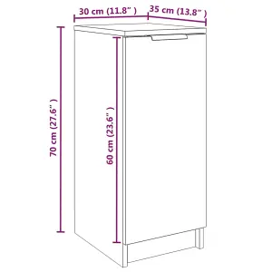 Berkfield Shoe Cabinet Brown Oak 30x35x70 cm Engineered Wood