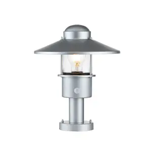 Elstead Klampenborg Outdoor Pedestal Light Silver, IP44