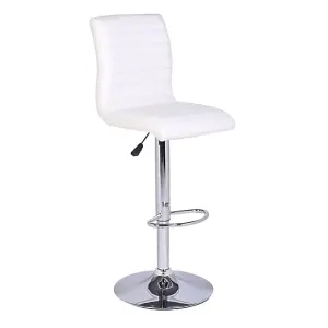 Parini Melange Marble Effect Bar Table 4 Ripple White Stools