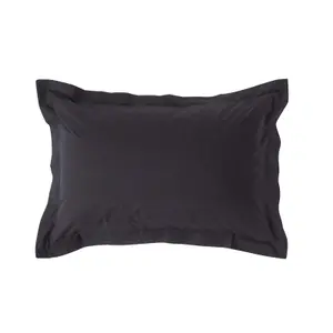 Homescapes Black Egyptian Cotton Oxford Pillowcase 200 TC