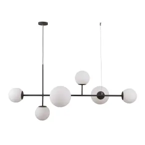 Luminosa Vailante Modern 6 Light Bar Pendant Ceiling Light, E27+E14